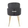 Dahlia - Contemporary Dining Chair (Set of 2) - Gold / Gray - Image 5