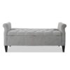 Jacqueline - Tufted Roll Arm Storage Bench - Opal Gray - Image 6
