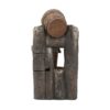 Decorative 3 Tier Bucket Fountain With Lights And Pump - Brown - Image 4