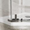 Neo - Angle Frameless Shower Door With Clear SGCC Tempered Glass - Chrome - Image 5