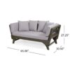Outdoor Expandable Daybed With Water Resistant Cushion - Gray - Image 3