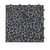 Interlocking Deck Tiles Plastic Waterproof Outdoor All Weather Anti-Slip Bathroom Shower Balcony Porch Strong Weight Capacity Upto 440 Lbs, Pebble Stone Pattern Pack Of 24 - Black - Image 18
