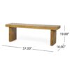 Nahanni - Rustic Acacia Wood Bench With Slat Design - Natural - Image 3