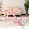 Gardenia - Pikler Triangle Set Montessori Toddler Climbing Toys Indoor, 2 Piece Baby Climbing Gym Indoor Playground - Pink - Image 5