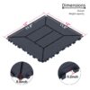 New Style Patio Deck Tiles, Diy Module Interlocking Decking Tiles Floor Tile Outdoor And Indoor, Easy And Quick Installation Court Tiles For Porch Poolside Balcony Backyard 44 Pieces - Dark Gray - Image 3