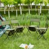 4 Piece Folding Outdoor Chair With Storage Bag, Portable For Camping, Picnics, Fishing - Green - Image 11