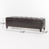 Nebulous - Upholstered Ottoman With Storage And Diamond Tufted Seat - Brown - Image 2