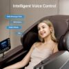 Deluxe - Massage Chair Full Body, 3D Sl Track Zero Gravity Massage Chair Recliner With Calf And Foot Rollers, Ai Voice Control, LCD Screen, Quick Access Buttons - Gray / Brown - Image 18