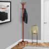 Free Standing Coat Rack 12 Hooks For Entryway - Red - Image 3
