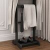 Accent Portable Garment Rack, Clothes Valet Stand With Storage Organizer - Black - Image 6