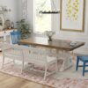 Haidel - Trestle Dining Table - Brown / White - Image 6