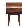 Large Circular Bedside Table - Brown - Image 8