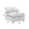 Naveen - 6 Piece Modular Sectional With Ottoman - Ivory - Image 11