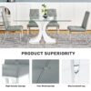 Modern Light Luxury Dining Chair With Electroplated Chair Legs (Set of 2) - Gray - Image 12