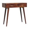 T Bar Console Table, 2 Drawers - Chestnut - Image 2