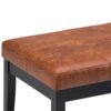 Lacey - Tufted Ottoman Bench - Distressed Saddle Brown - Image 7