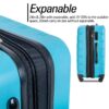 3 Piece Luggage Sets Hardside Spinner Suitcase With Tsa Lock - Blue - Image 5