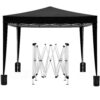 10'X10' Folding Canopy With 4 Removable Sidewalls Outdoor Event Shelter UPF 50+ Gazebo Portable Tents For Parties Beach Camping Wedding Ez Pop Up Canopy 4 Pieces Weight Bag + Carry Bag - Black - Image 2