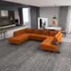 Brooke - U Shape Corner Sofa - Orange - Image 7