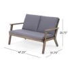 Avacyn - Outdoor 4 Seater Chat Set With Cushions - Gray - Image 3