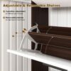 Modern Freestanding Shoe Storage Cabinet With 3 Flip Drawers - White / Walnut - Image 10