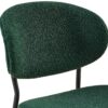 Boucle Dining Chairs, Modern Dining Room Chairs With Black Metal Legs, Armless Kitchen Chair For Dining Room, Living Room (Set of 4) - Dark Green - Image 12