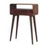 Nordic Style One Drawer & One Open Slot Console Table - Brown - Image 4