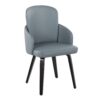 Dahlia - Contemporary Dining Chair (Set of 2) - Black / Gray - Image 2