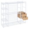 Open Style Wardrobe With Hanging Rails, Shelves And Drawers - White - Image 18