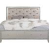 Sliverfluff - Eastern King Bed With LED & Storage - Champagne - Image 2