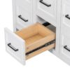 Bathroom Vanity Cabinet With Resin Integrated Sink 4 Drawers, 2 Doors - White - Image 23
