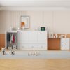 Queen Size Murphy Bed With USB Port, Large Drawer, And Wardrobe / Desk Combo Versatile Cabinet Bed - White - Image 19