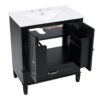 Vintage Style 30" Bathroom Vanity With Sink, Multi Functional Storage, Soft Closing Door - Black - Image 22