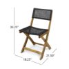 Evergreen - Outdoor Dining Set With Dining Table And 2 Chair - Brown - Image 3