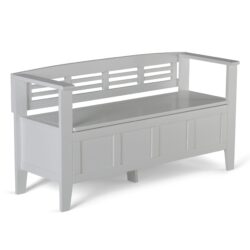 Adams - Entryway Storage Bench - White