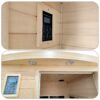 Low Emf Front Door With Heating Panel 2 Person Hemlock Far Infrared Indoor Suana Room - Natural - Image 12