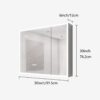 Bathroom Medicine Cabinet With Lights, LED Medicine Cabinet With Mirror, Double Door Lighted Medicine Cabinet With Defogger, Dimmer, Clock & Temp Display, 2 Outlets & USB Ports - Silver - Image 3