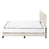 Queen Size Bed Upholstered Transitional - Beige - Image 3