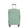 5 Piece Set (20"24"28 +A Travel Bag And A Toiletry Bag), Pp Hardshell Carry On Luggage Set With Tsa Lock Carry On Suitcase Luggage Durable Suitcase - Green - Image 20