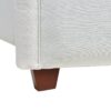 Carmen - King Upholstered Wingback Panel Bed Frame - Antique White - Image 6