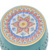 Ruby - Mosaic Style Side Table With Ceramic Tile And Iron Frame - Teal - Image 11