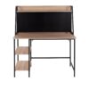 Geo - Shelf Contemporary Desk - Black / Natural - Image 5