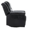 360° swivel And Rocking Home Theater Recliner Manual Recliner Chair With Wide Armrest For Living Room - Black - Image 16