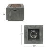 Modern Iron Square Fire Pit With 50, 000 Btu Output - Stone Gray - Image 2