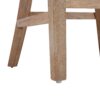 Counter Stools (Set of 2), Upholstered Counter Height Bar Stools With Solid Rubber Wood Frame, Backrest, Footrest, Armless Barstools For Home Bar, Kitchen Counter - Beige / Natural - Image 15