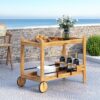 Bar Cart With Wine Bottle Holders, - Black - Image 3