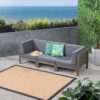 Oana - Contemporary 3 Piece Sofa Set With Water Resistant Cushions - Dark Gray - Image 2