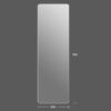 Aluminum Floor Mirror Full Length Mirrors Leaning Rounded Corner Rimless Standing Large Mirror Bedroom - Black / Silver - Image 8