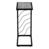 Accent Table, C - Shaped, Contemporary - Gray / Black - Image 3
