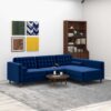 Christian - Sectional Sofa Right Facing - Blue - Image 4